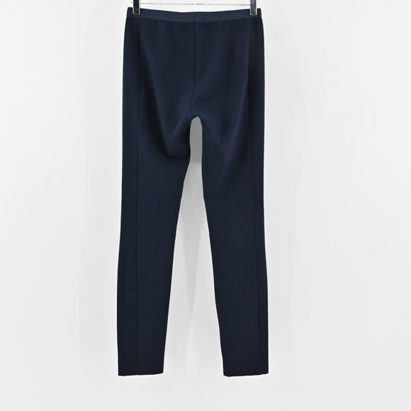 CHALAYAN Pants Womens Size 40 Navy Blue‎ Quiet Luxury Stretch Pull On Skinny Leg - Picture 4 of 12